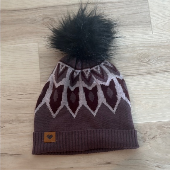 Obermeyer Accessories - Obermeyer Women‘s Purple and Black Pom-Pom Beanie